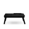 black wooden laptop table online