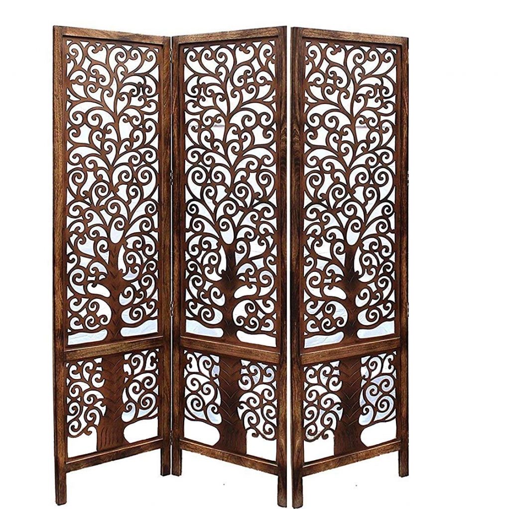 Pure Mango wooden Room Divider (3 panels) GoRevizon