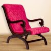 arm-chair-with-pink-upholstery-brown-polish-1