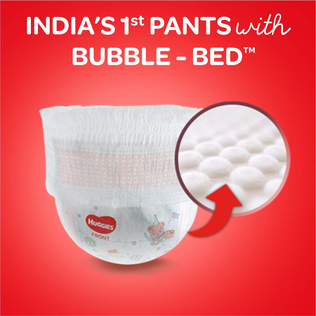 Buy Huggies Complete Comfort Wonder Pants Medium (M) Size (7-12 Kgs) Baby  Diaper Pants, 76 count| India's Fastest Absorbing Diaper with upto 4x  faster absorption | Unique Dry Xpert Channel Online at