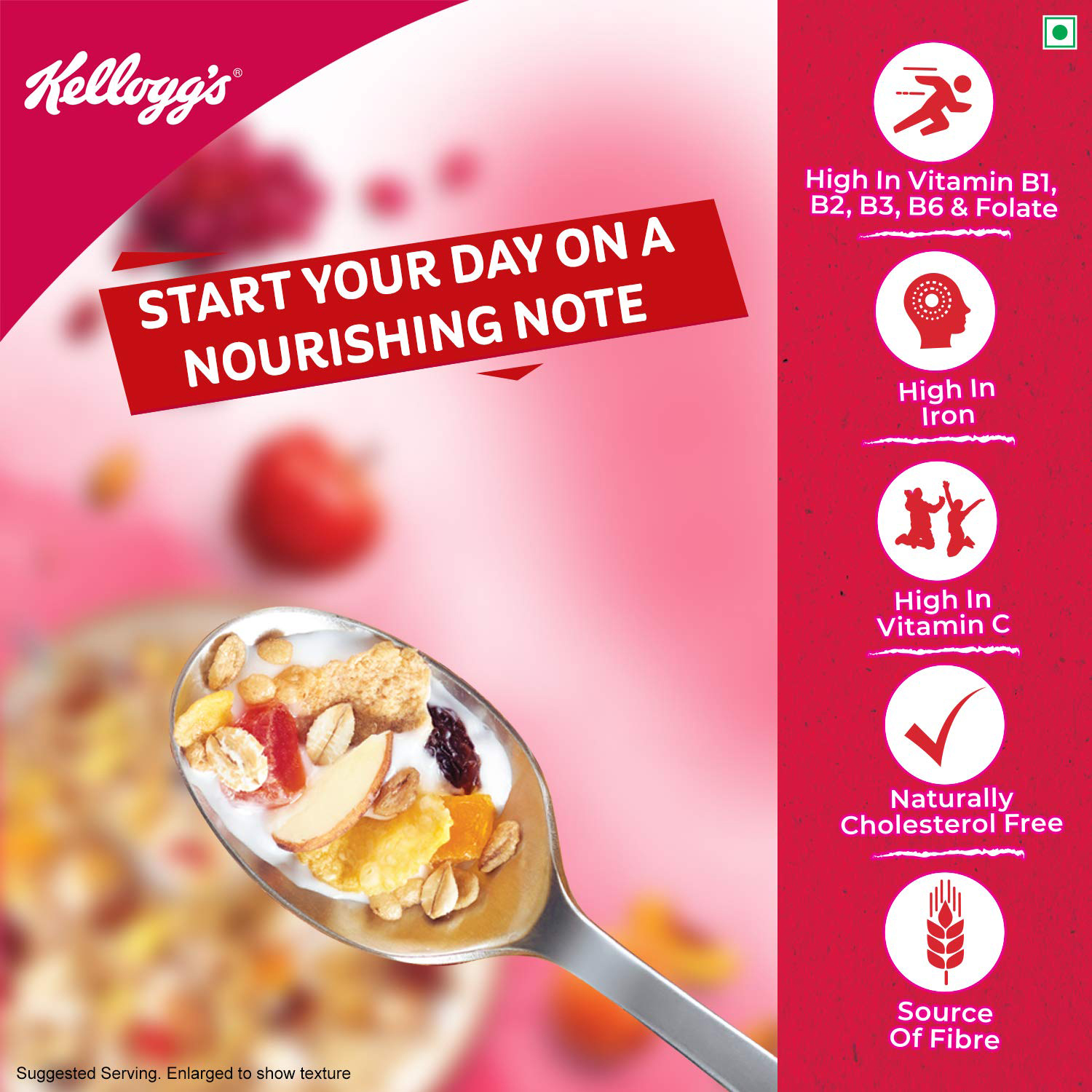 Kellogg's Muesli with 21% Fruit and Nut Pouch, 750 g